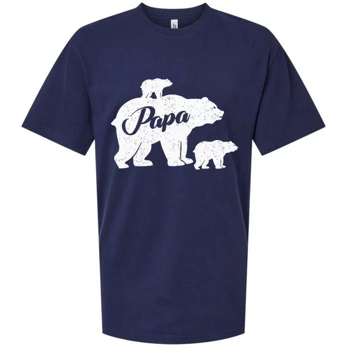 Papa Bear Baby Newborn Twin Dad Bear Papabear Sueded Cloud Jersey T-Shirt