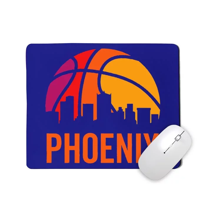 Phoenix Basketball BBall Vintage Retro Sunset Game Fan Mousepad