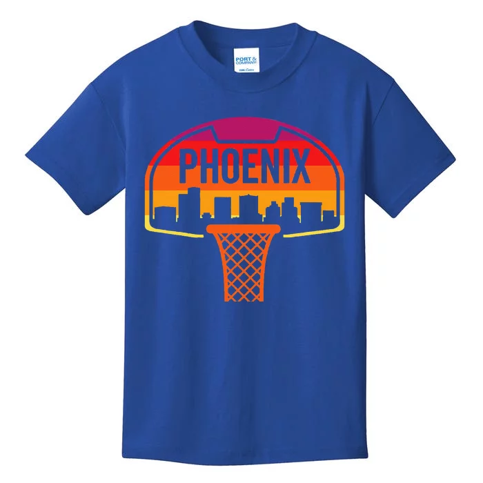 Phoenix Basketball BBall Vintage Retro Sunset Game Fan Kids T-Shirt