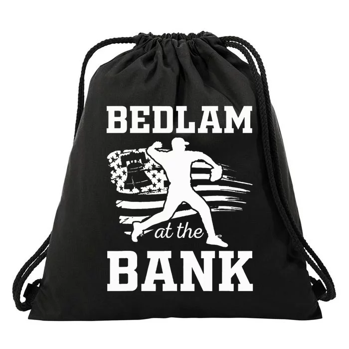 P.H.I.L.L.Y Bedlam Bedlam At The Bank Philadelphia Baseball Drawstring Bag