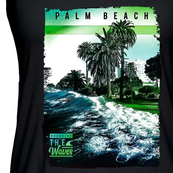 Palm Beach Break The Waves Ladies Essential Flowy Tank