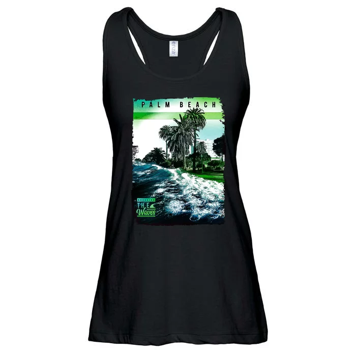 Palm Beach Break The Waves Ladies Essential Flowy Tank