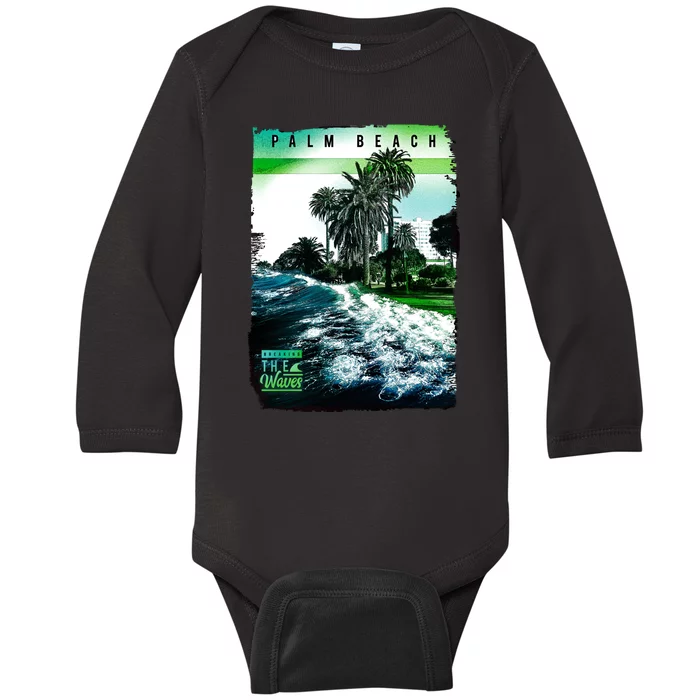 Palm Beach Break The Waves Baby Long Sleeve Bodysuit