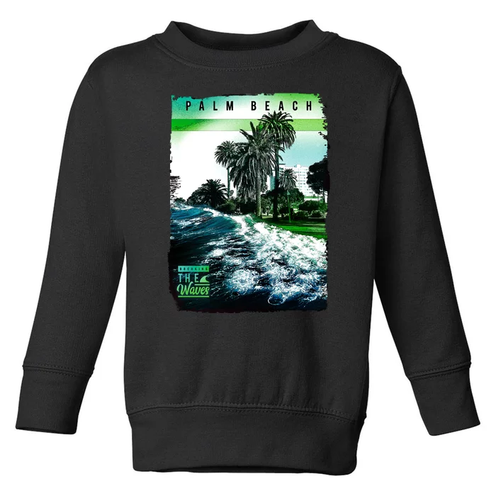 Palm Beach Break The Waves Toddler Sweatshirt