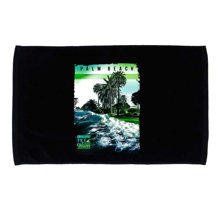 Palm Beach Break The Waves Microfiber Hand Towel