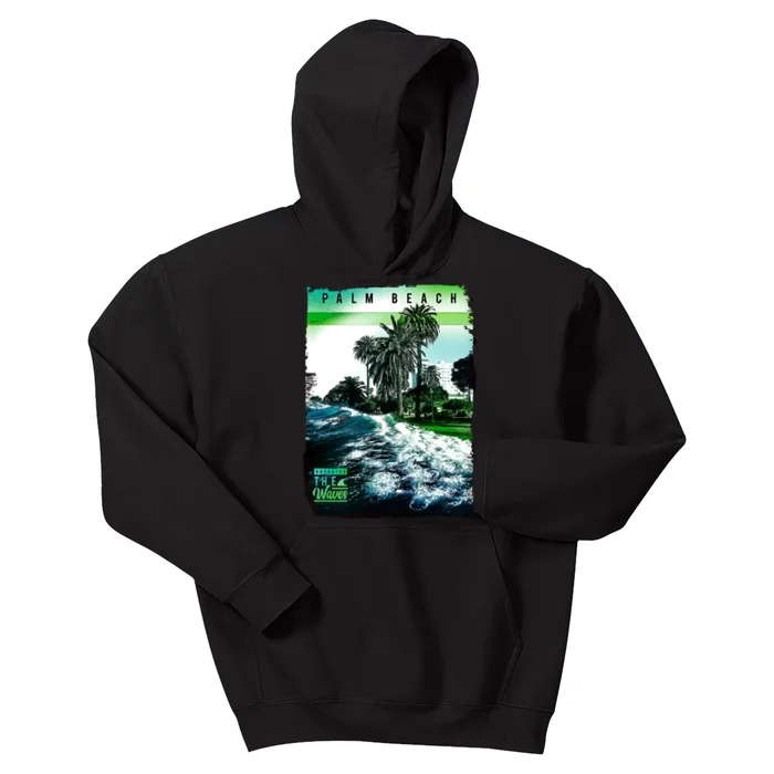 Palm Beach Break The Waves Kids Hoodie