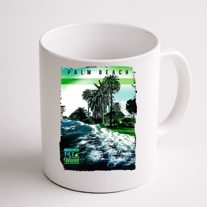 Palm Beach Break The Waves Front & Back Coffee Mug