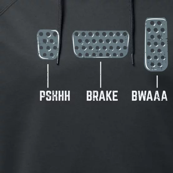 Pshhh Brake Bwaaa Drag Race Funny Racing Car Racer Gift Performance Fleece Hoodie