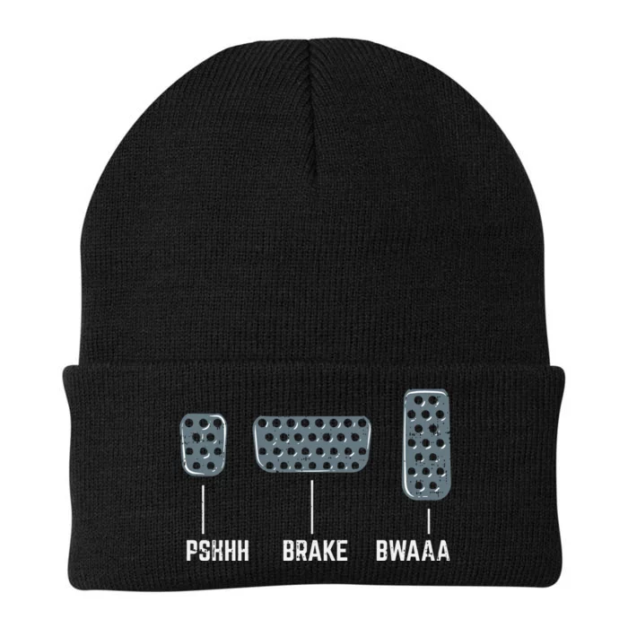 Pshhh Brake Bwaaa Drag Race Funny Racing Car Racer Gift Knit Cap Winter Beanie