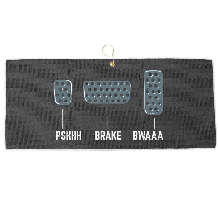 Pshhh Brake Bwaaa Drag Race Funny Racing Car Racer Gift Large Microfiber Waffle Golf Towel