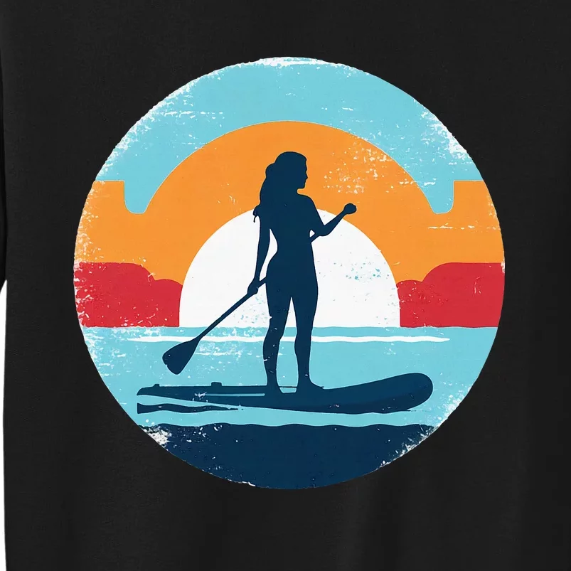 Paddle Bote Board Sup Surfer Girl Standup Balance Boy Beach Tall Sweatshirt