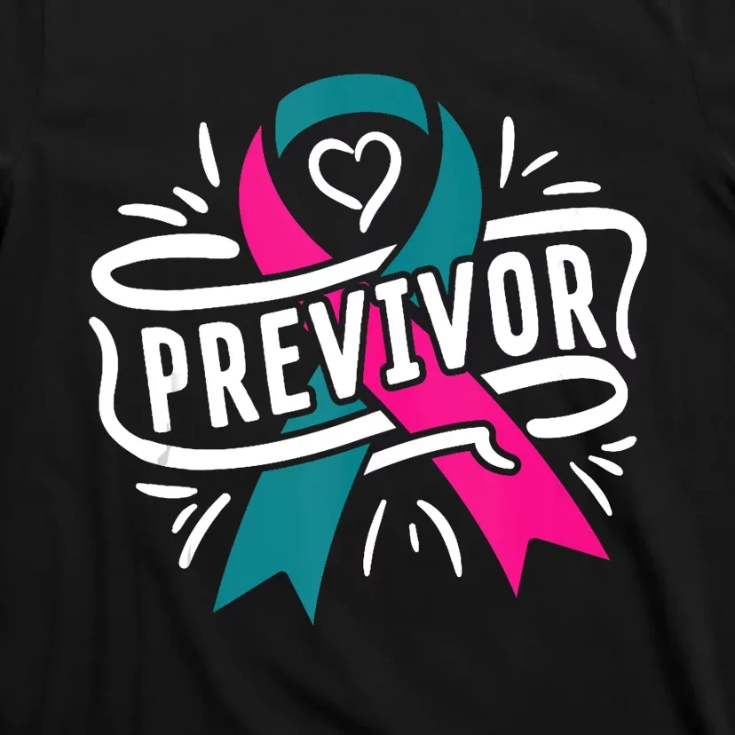 Previvor BRCA Breast Cancer Awareness Support T-Shirt