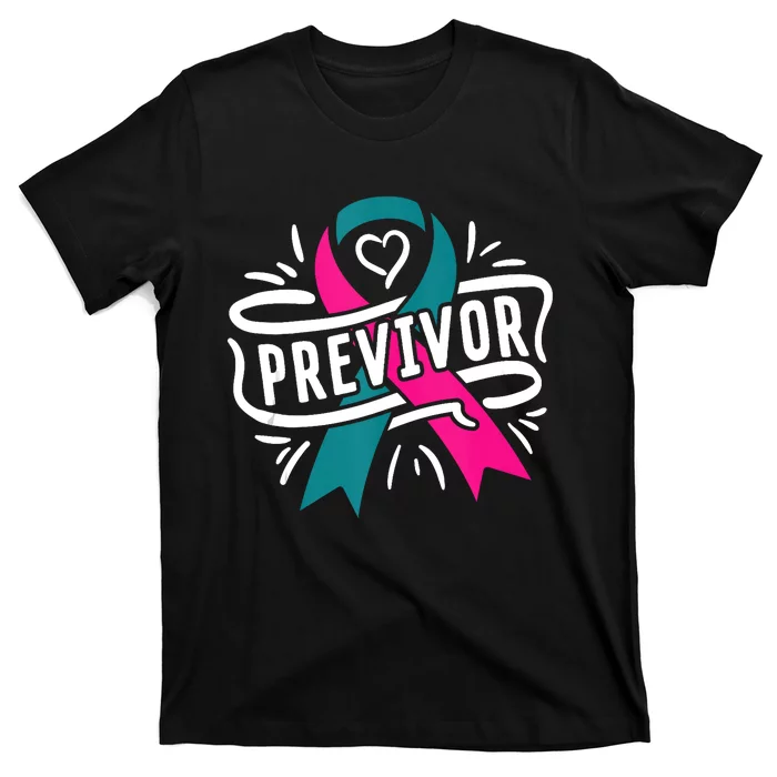 Previvor BRCA Breast Cancer Awareness Support T-Shirt