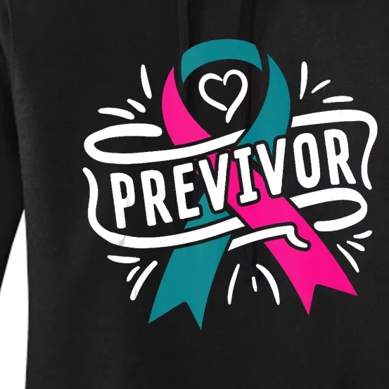 Previvor BRCA Breast Cancer Awareness Support Women's Pullover Hoodie