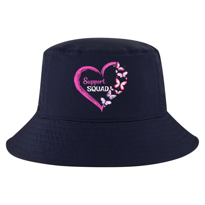 Pink Butterfly Breast Cancer Support Squad Pink Ribbon Funny Gift Cool Comfort Performance Bucket Hat