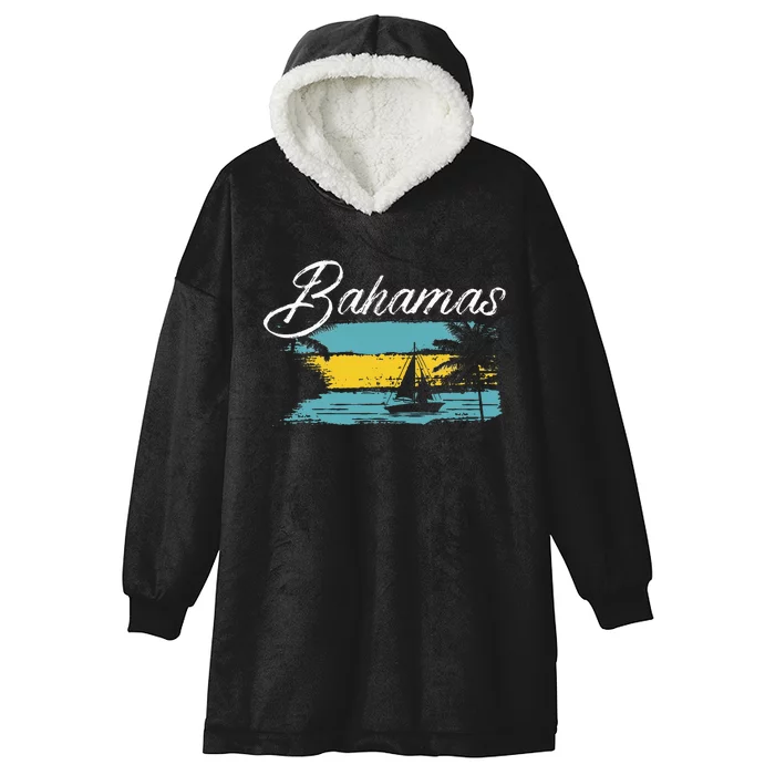 Proud Bahamas Bahamians Flag Hooded Wearable Blanket