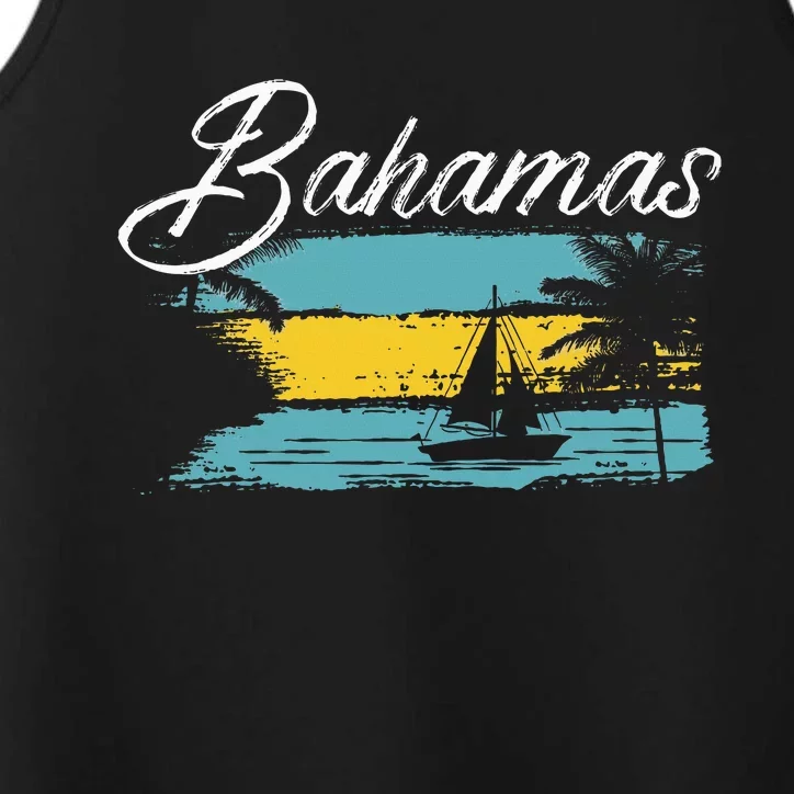 Proud Bahamas Bahamians Flag Performance Tank