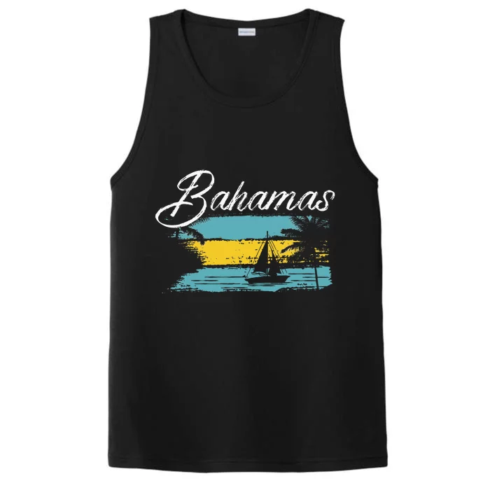 Proud Bahamas Bahamians Flag Performance Tank