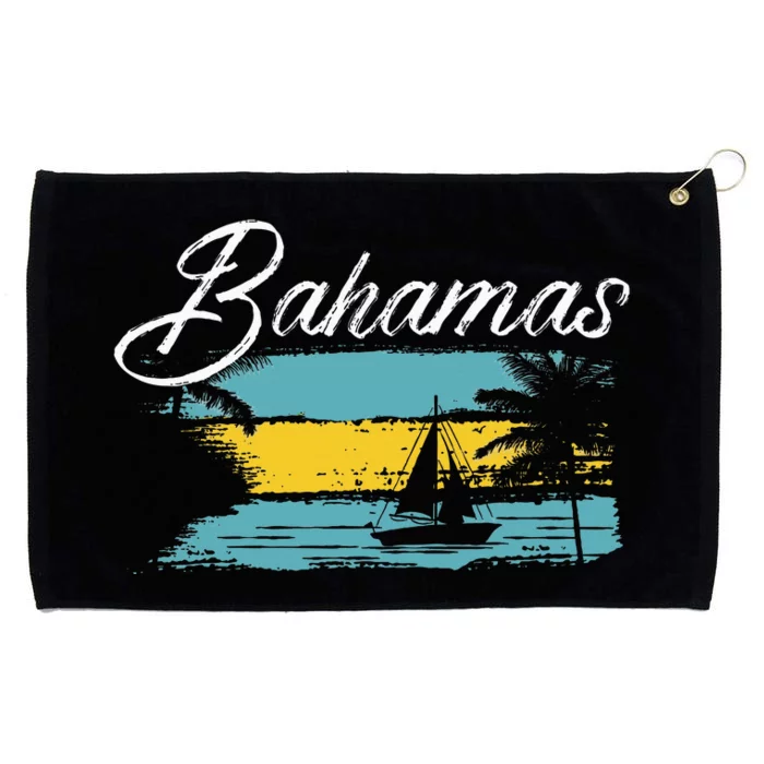 Proud Bahamas Bahamians Flag Grommeted Golf Towel