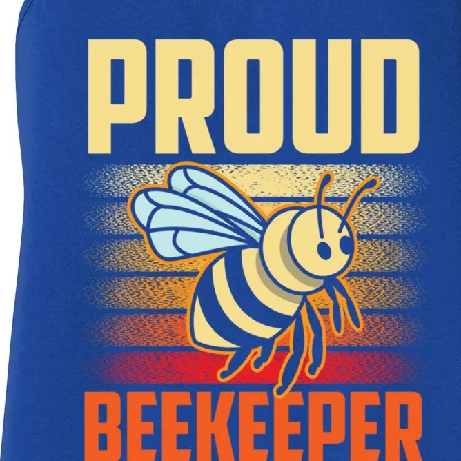 Proud Beekeeper Bee Honeybee Beekeeping Hobby Gift Women's Racerback Tank