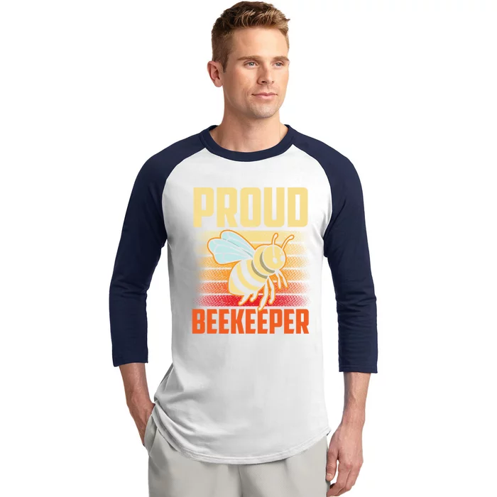 Proud Beekeeper Bee Honeybee Beekeeping Hobby Gift Baseball Sleeve Shirt