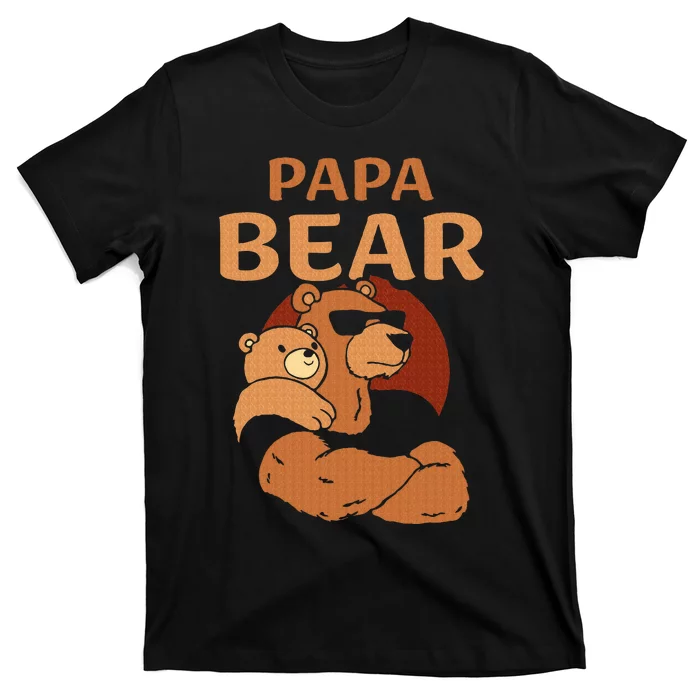 Papa Bear Bears Animal Pun Lover Dad Father Daddy Father's T-Shirt