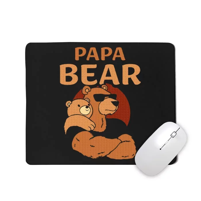 Papa Bear Bears Animal Pun Lover Dad Father Daddy Father's Mousepad