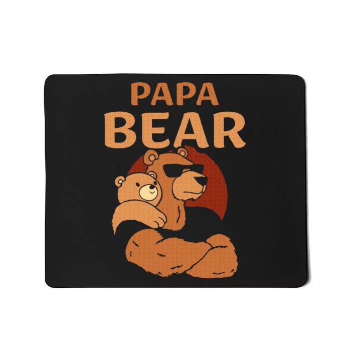 Papa Bear Bears Animal Pun Lover Dad Father Daddy Father's Mousepad