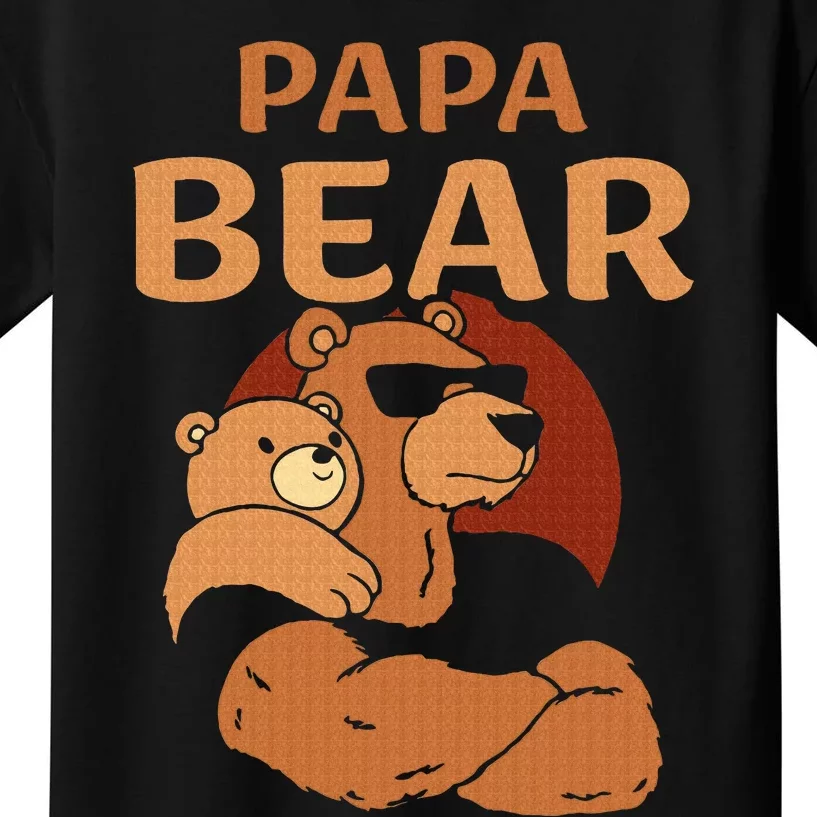 Papa Bear Bears Animal Pun Lover Dad Father Daddy Father's Kids T-Shirt