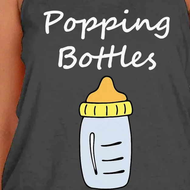 Popping Bottles Baby Bottle Women's Knotted Racerback Tank