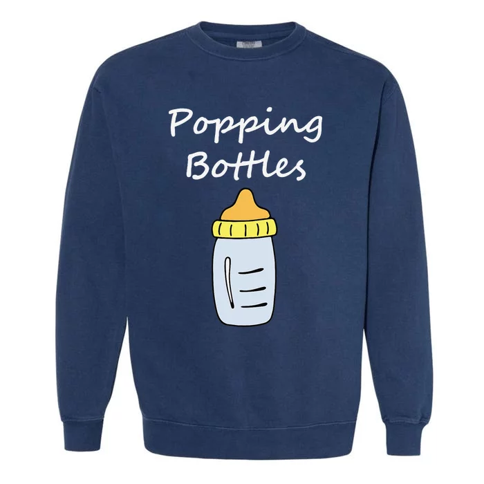 Popping Bottles Baby Bottle Garment-Dyed Sweatshirt