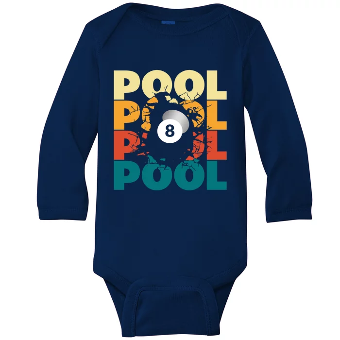 Pool Billiards Billiards Gift Baby Long Sleeve Bodysuit