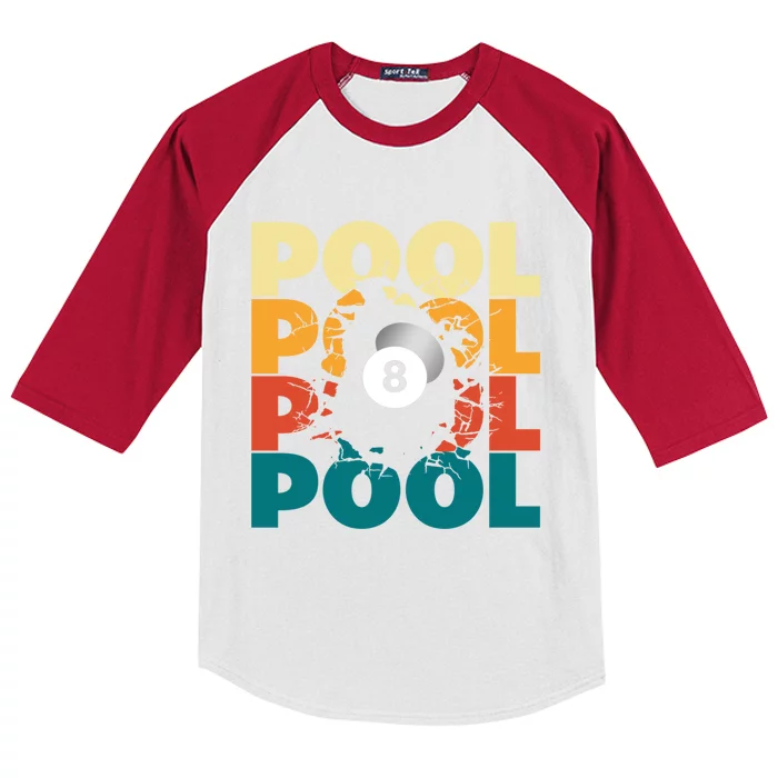 Pool Billiards Billiards Gift Kids Colorblock Raglan Jersey