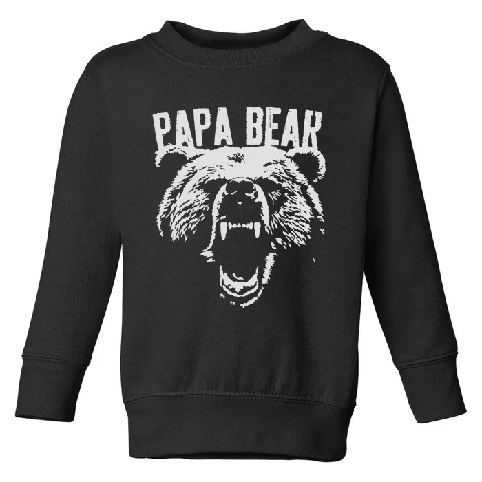 Papa Bear Best Dad Fathers Day Father Pop Men Vintage Gifts Toddler Sweatshirt