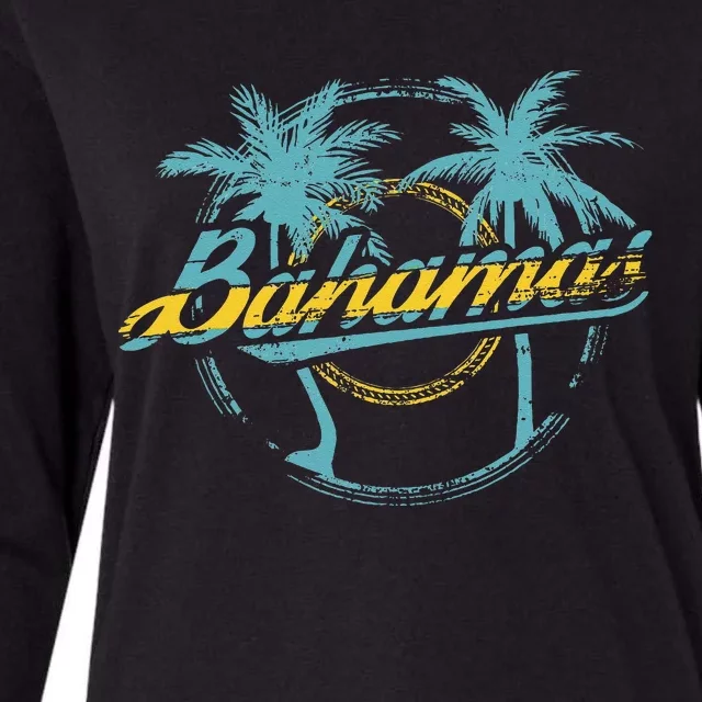 Proud Bahamas Bahamians Flag Gift Design Idea Nassau Womens Cotton Relaxed Long Sleeve T-Shirt