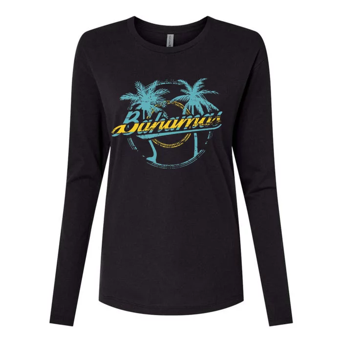 Proud Bahamas Bahamians Flag Gift Design Idea Nassau Womens Cotton Relaxed Long Sleeve T-Shirt