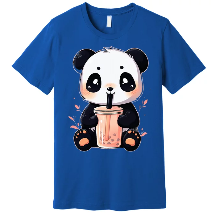 Panda Bear Boba Tea Bubble Tea Anime Kawaii Premium T-Shirt