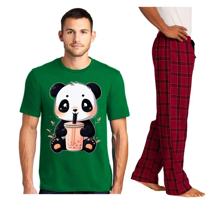 Panda Bear Boba Tea Bubble Tea Anime Kawaii Pajama Set