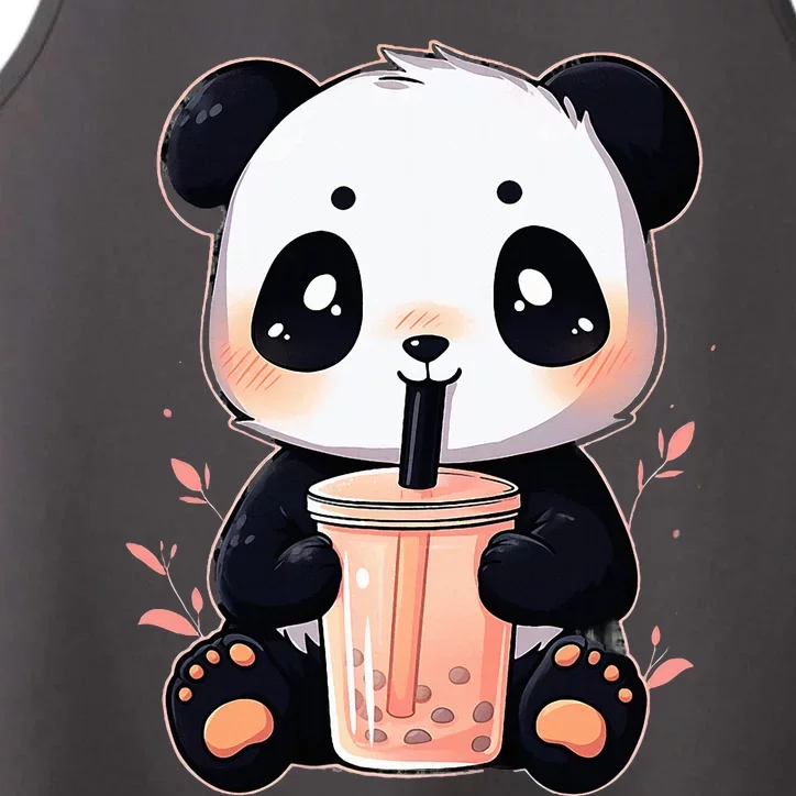 Panda Bear Boba Tea Bubble Tea Anime Kawaii Performance Tank