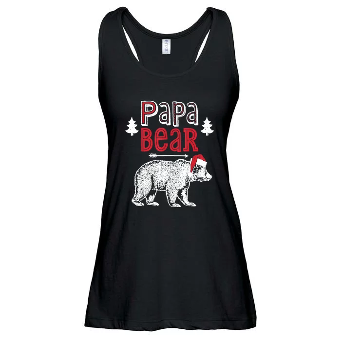 Papa Bear Buffalo Matching Family Papa Pajama Christmas Ladies Essential Flowy Tank