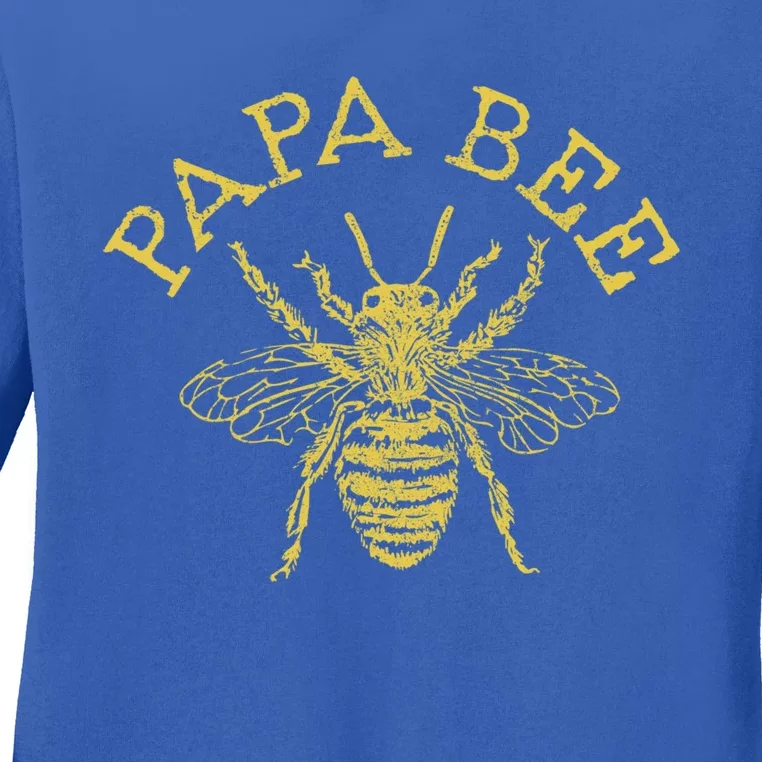 Papa Bee Beekeeper Funny FatherS Day Bee Lover Gift Ladies Long Sleeve Shirt