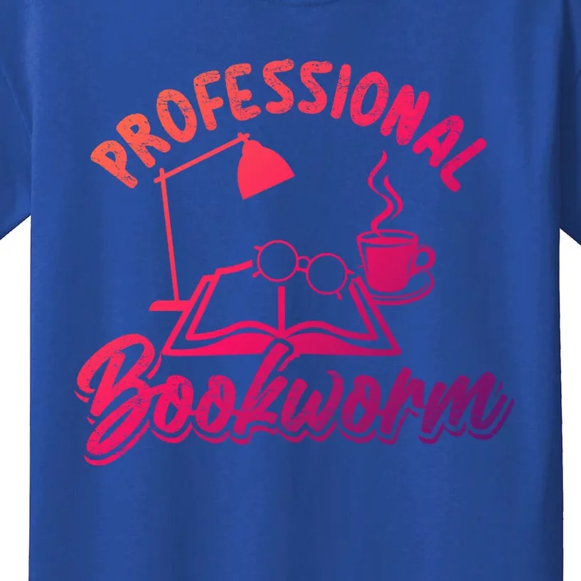 Professional Bookworm Bookish Reading Funny Book Lover Gift Kids T-Shirt