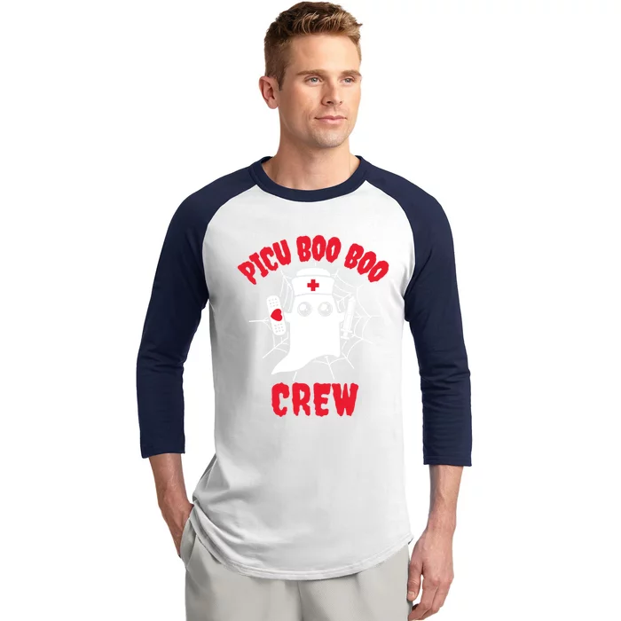 Picu Boo Boo Crew Funny Halloween Gift Baseball Sleeve Shirt