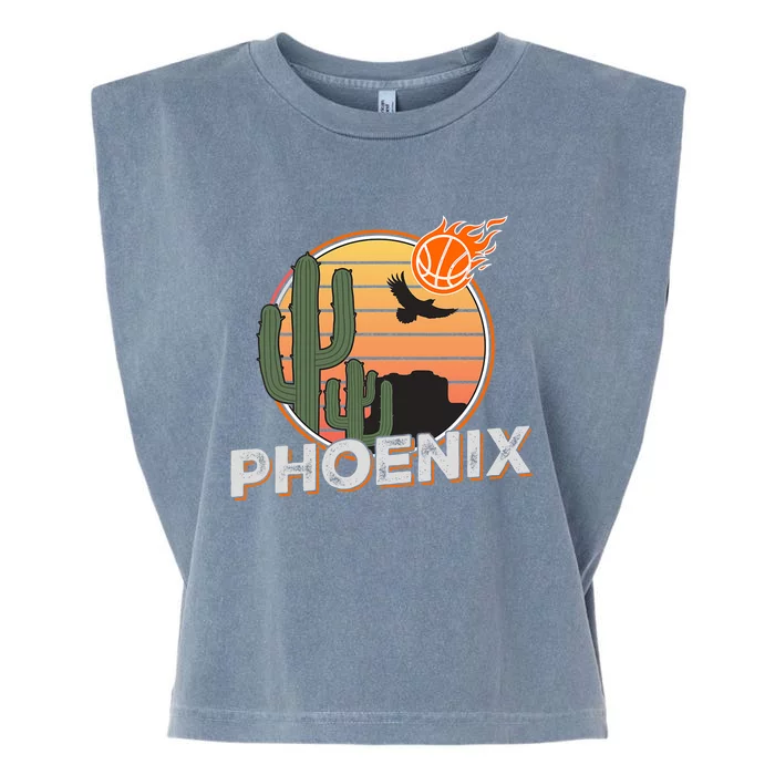 Phoenix Basketball B Ball City Arizona Fan Pride Garment-Dyed Women's Muscle Tee