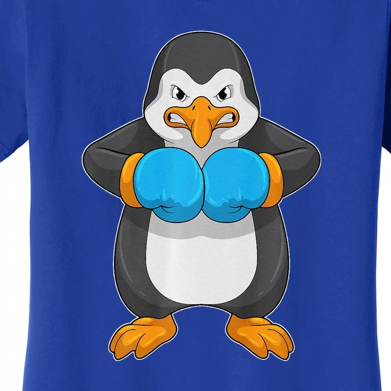 Penguin Boxer Boxing Gloves Sports Women's T-Shirt