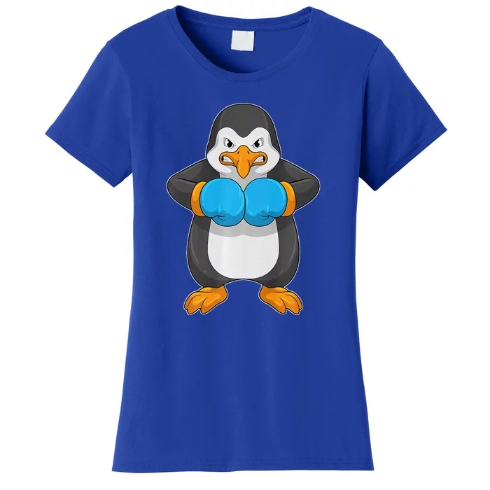 Penguin Boxer Boxing Gloves Sports Women's T-Shirt