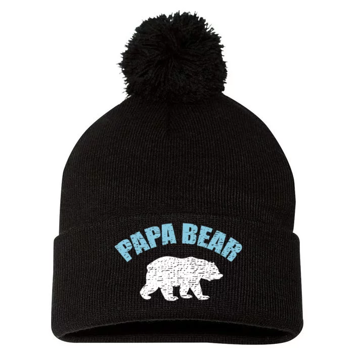 Papa Bear Bear Papa Tee Pom Pom 12in Knit Beanie