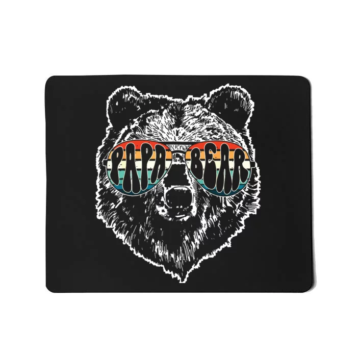 Papa Bear Best Dad Fathers Day Father Pop Men Vintage Gifts Mousepad