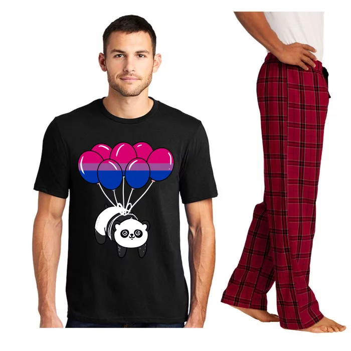 Panda Balloon Bisexual Pride Gift Pajama Set