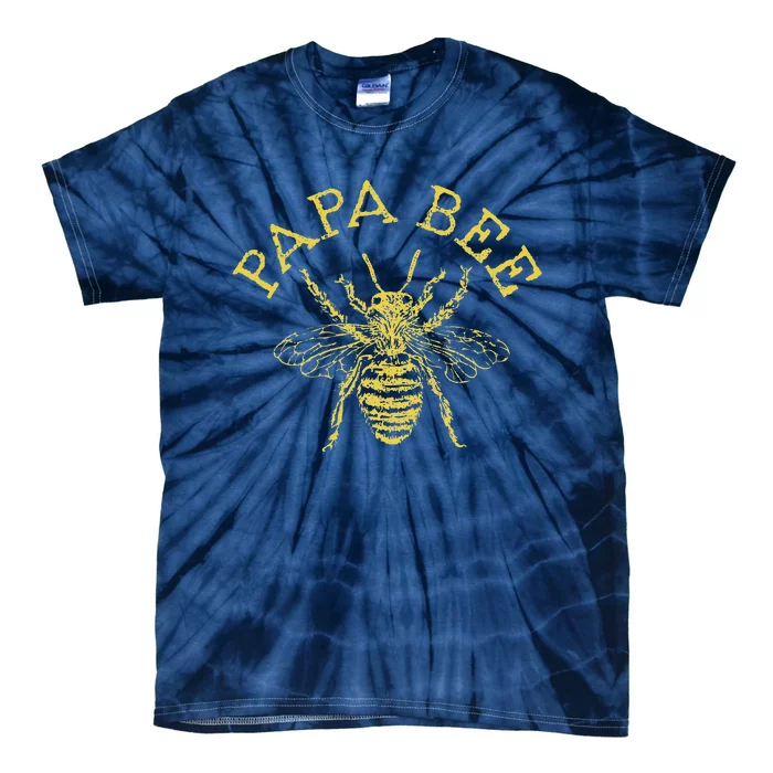 Papa Bee Beekeeper Funny Fathers Day Bee Lover Gift Tie-Dye T-Shirt